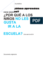 Artículo ¿Por Qué A Los Niños No Les Gusta Ir A La Escuela