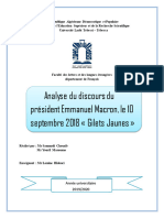 Analyse Du Discours Du Président Emmanuel Macron, Le 10 Septembre 2018 Gilets Jaunes