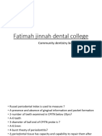 Fatimah Jinnah Dental College: Community Dentistry Bcqs