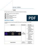 Dell E6410 keyboard and LED error codes