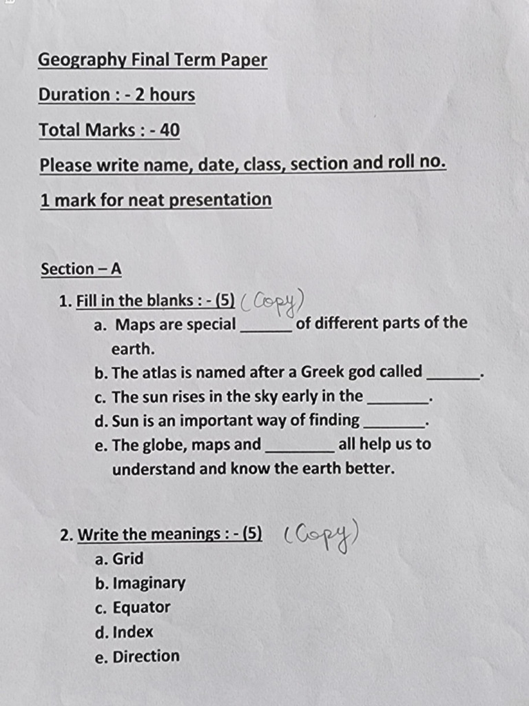 Geography QP | PDF