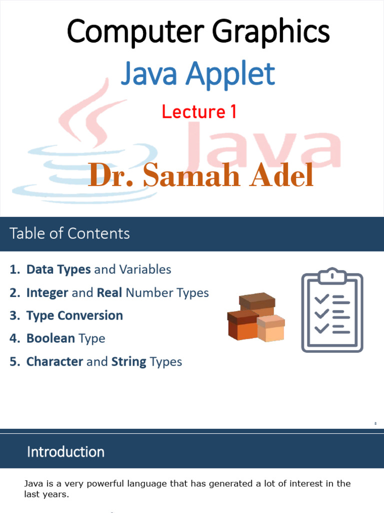 Lec1-Computer Graphics | PDF | Java (Programming Language) | Data Type