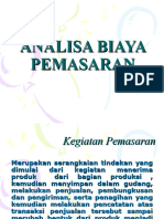 Analisa Biaya Pemasaran