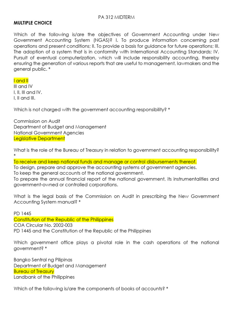 Pa 312 Midterm - 1 | PDF | Expense | Depreciation