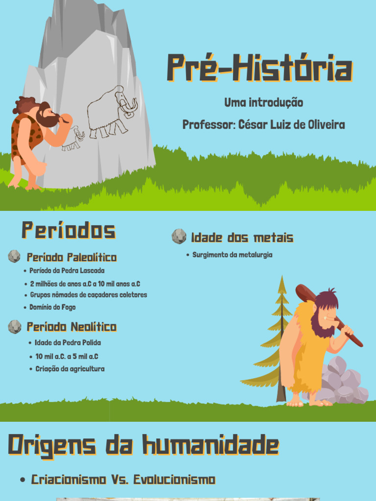 Períodos da Pré-História: Resumo | PDF