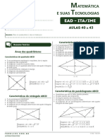 Lista Aula 40-43 Área de Triângulos, Área de Quadriláteros