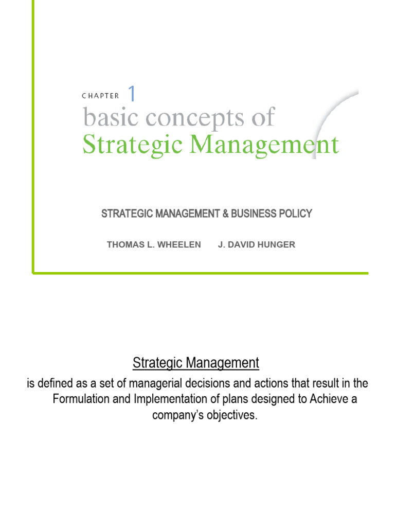 Ch.1 Strategic MGT | PDF | Strategic Management | Leadership