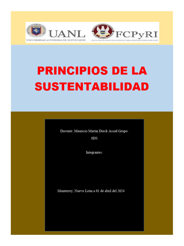 Principios y Escenarios de Sustentabilidad | PDF | Sustentabilidad ...