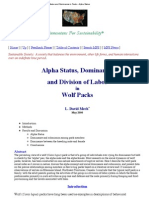 Wolf Status and Dominance in Packs - Alpha Status