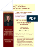 How To Buy or Exit A Business 2017 Sydney A Message From Keith Cunningham For MB