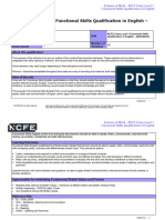 Ncfe Entry Level 1 Functional Skills Qualification in English Scheme of Work v30