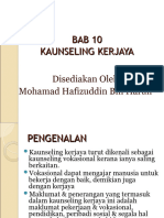 Teori Perkembangan Kerjaya: Topik - 10 Kaunseling Kerjaya