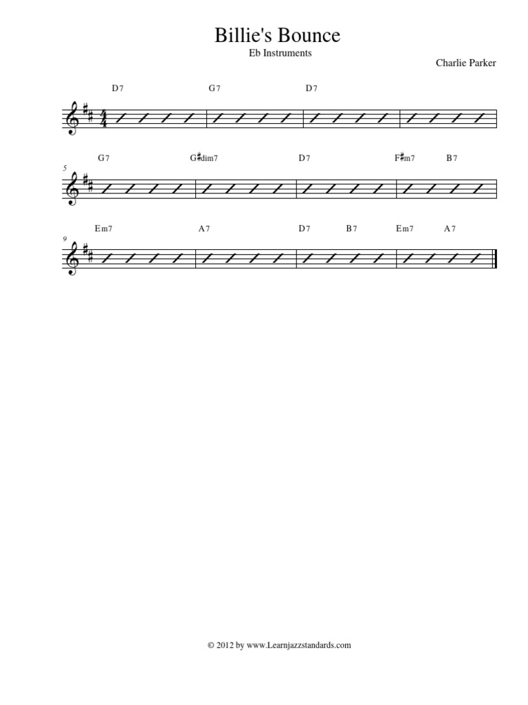 Billies Bounce Eb Instruments | PDF