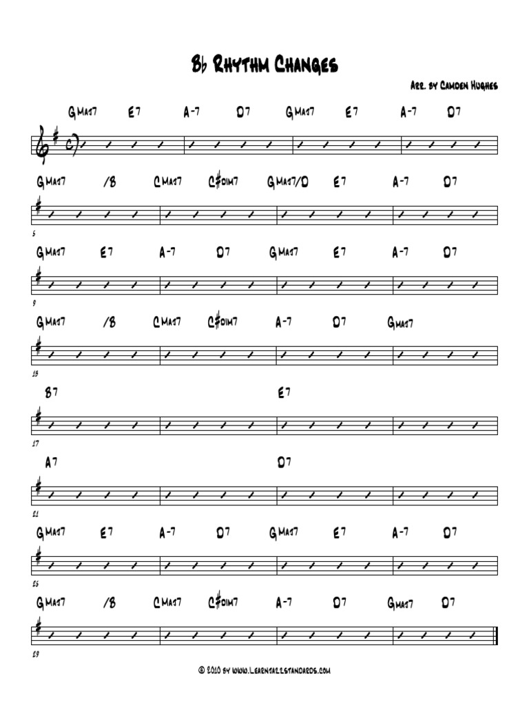 BB Rhythm Changes Eb Instruments | PDF