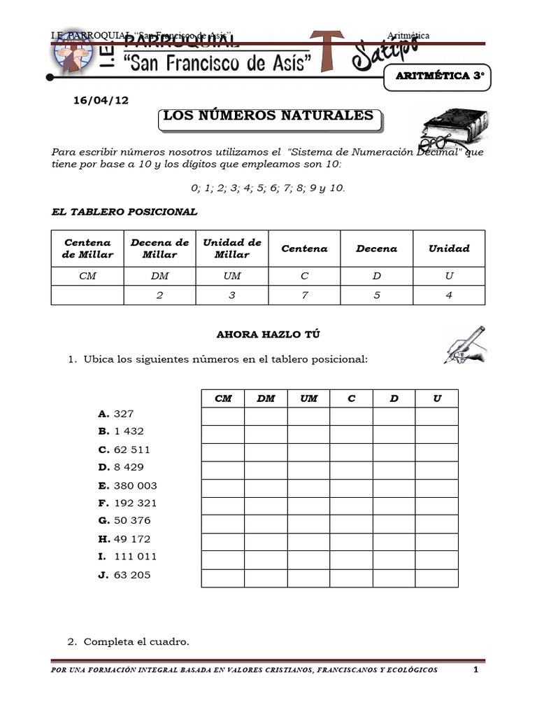 Guia Valor Posicional | PDF | Matemáticas | Convenciones de nombres, image size:768x1024