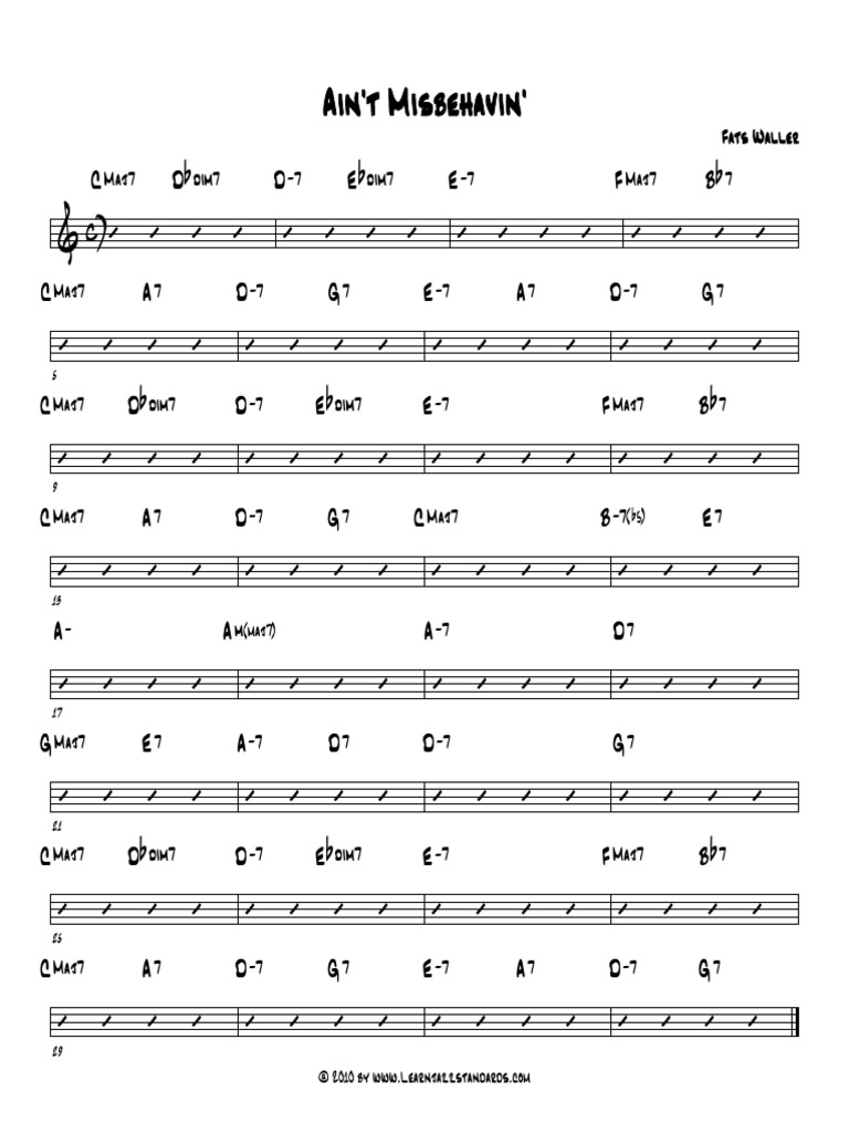 Aint Misbehavin Eb Instruments Pdf