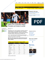 BBC Sport - Ballon D'or Contenders Messi, Ronaldo and Iniesta in Profile