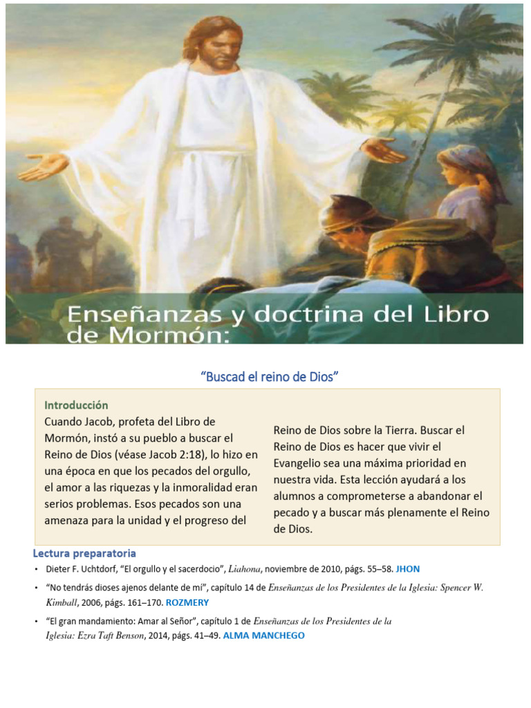 Buscar el Reino de Dios en el Evangelio | PDF | Pecado | Reinado y ...