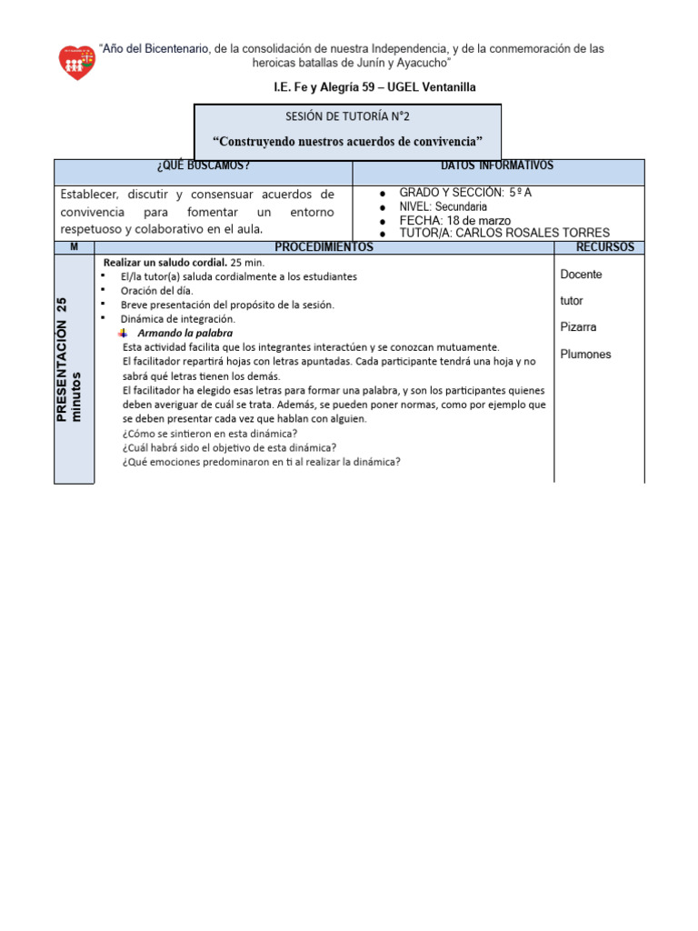 Normas de Convivencia Escolar | PDF | Salón de clases