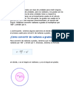 Los Radianes y Los Grados Son Tipos de Unidades para Medir Ángulos