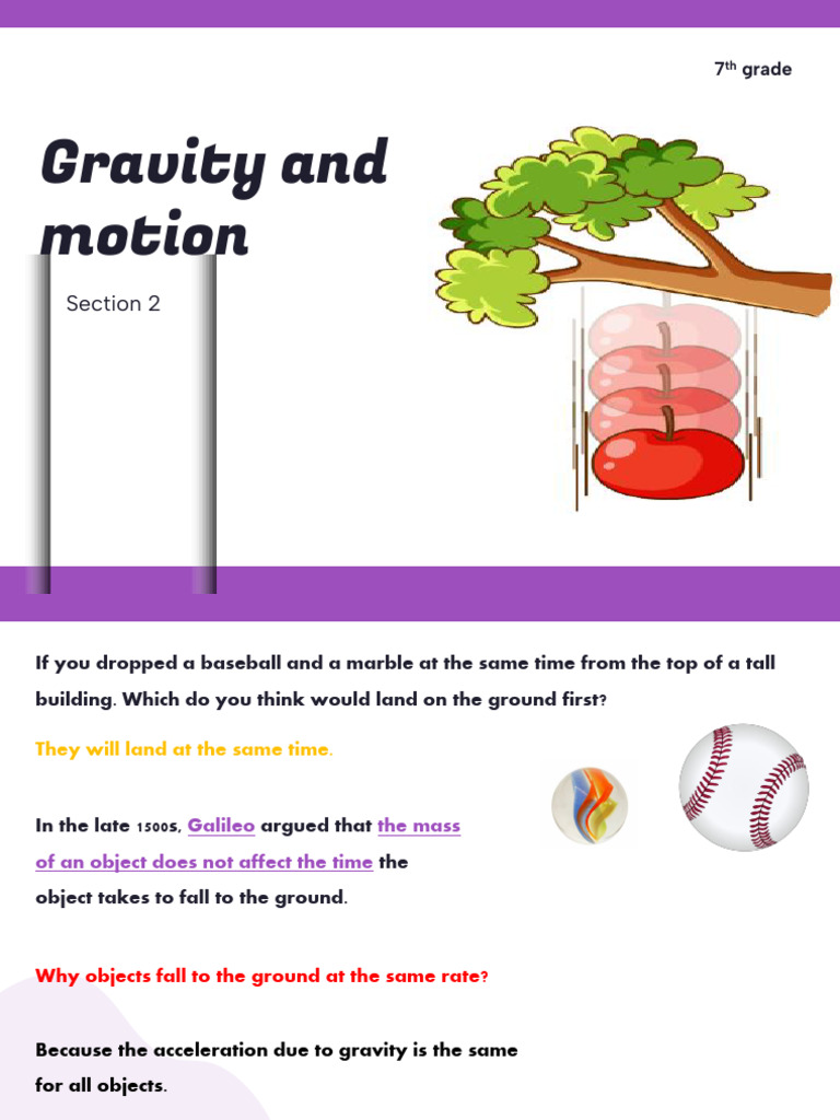 Gravity and Projectile Motion Explained | PDF | Force | Acceleration