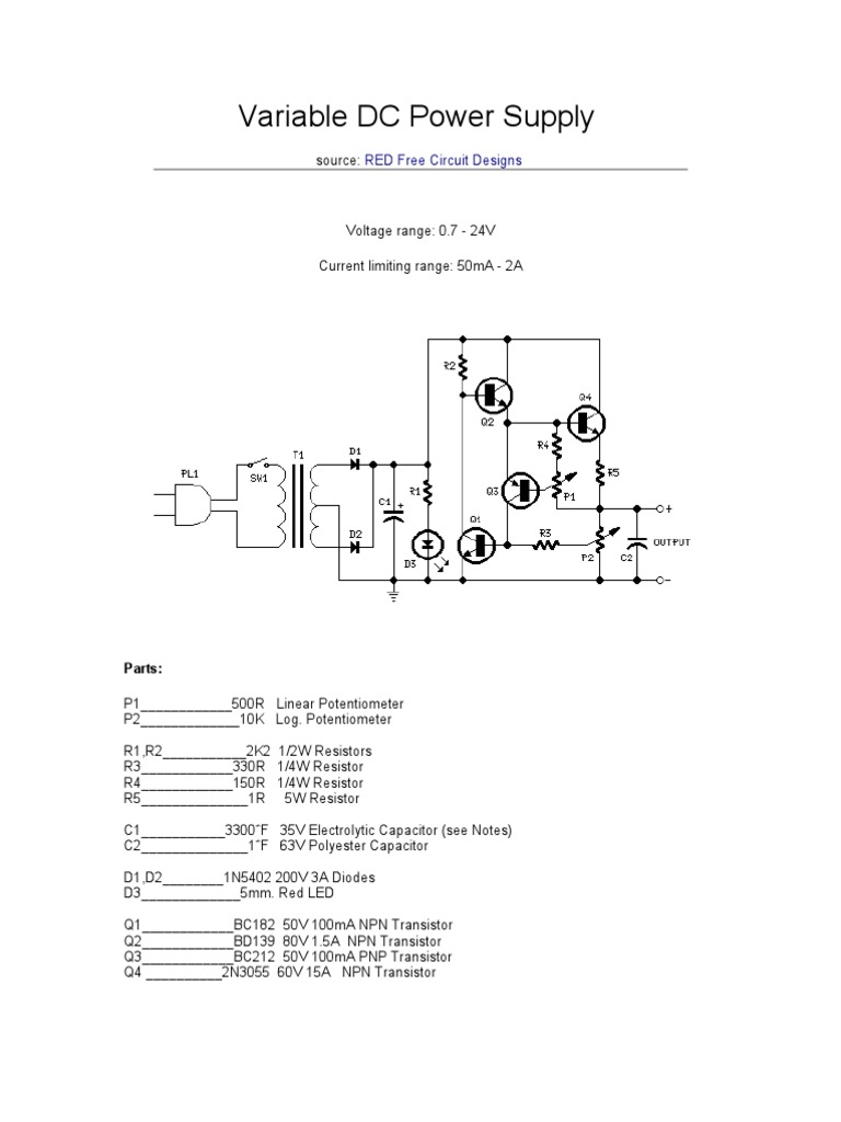Variable DC Power Supply Design Guide | PDF