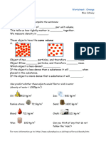 Density Orange Worksheet Higher Order