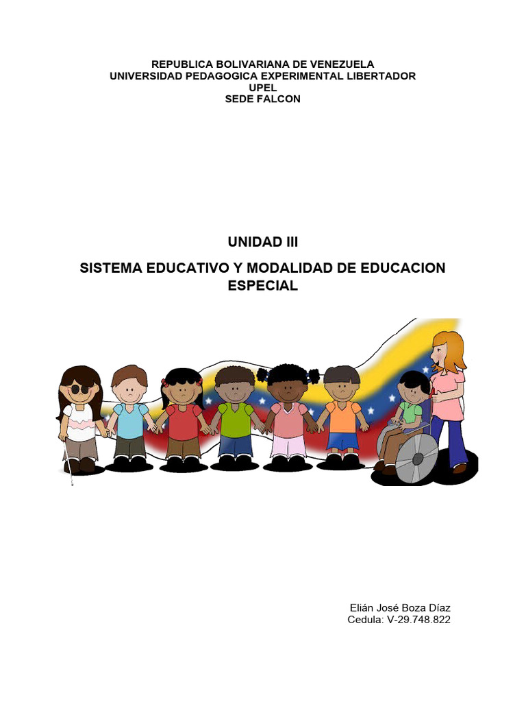 Educación Especial en Venezuela | PDF | Invalidez | Educación especial