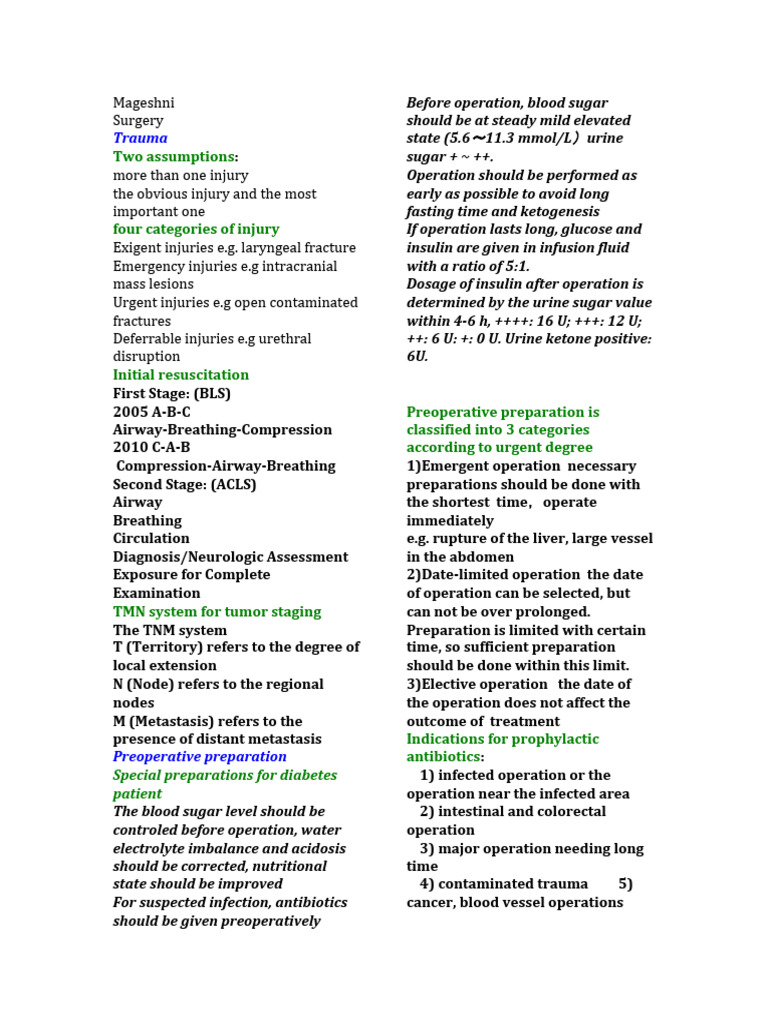 Surgical Trauma Management Guidelines | PDF | Shock (Circulatory ...
