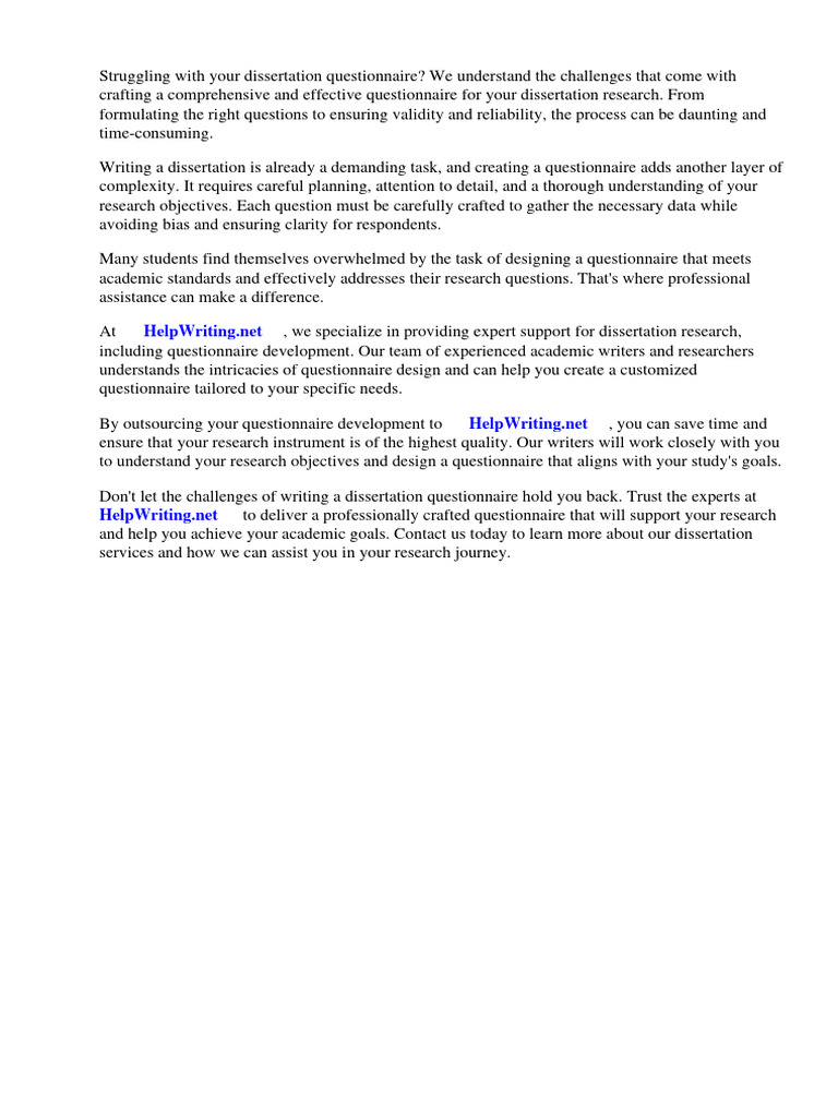 Dissertation Questionnaire visual data 5