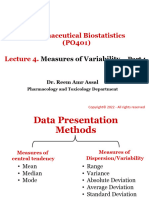 Lecture 4. Measures of Variability (Part 1)