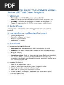 Analyzing Various Sectors of ICT and Evaluating Potential Career and Business Prospects.