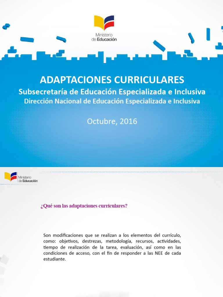 Ejemplos de Adaptaciones Curriculares | PDF | Plan de estudios | Evaluación
