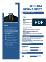 Currículum Vitae CV Marketing Manager Masculino Sencillo Azul