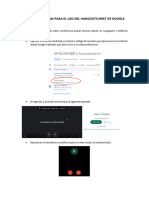Pautas para El Uso Del Hangouts Meet de Google