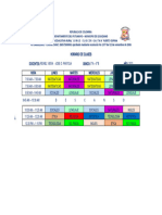 Horario de Clases 2023