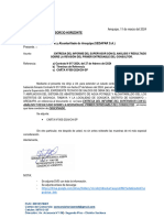 Carta N°008-Entrega Del Informe Del Supervisor Con El Análisis y Resultado Sobre La Revisión Del Primer Entregable Del Consultor.