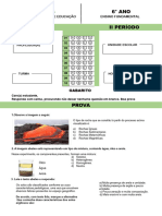 Prova Ciencias 6 Ano II Periodo-1