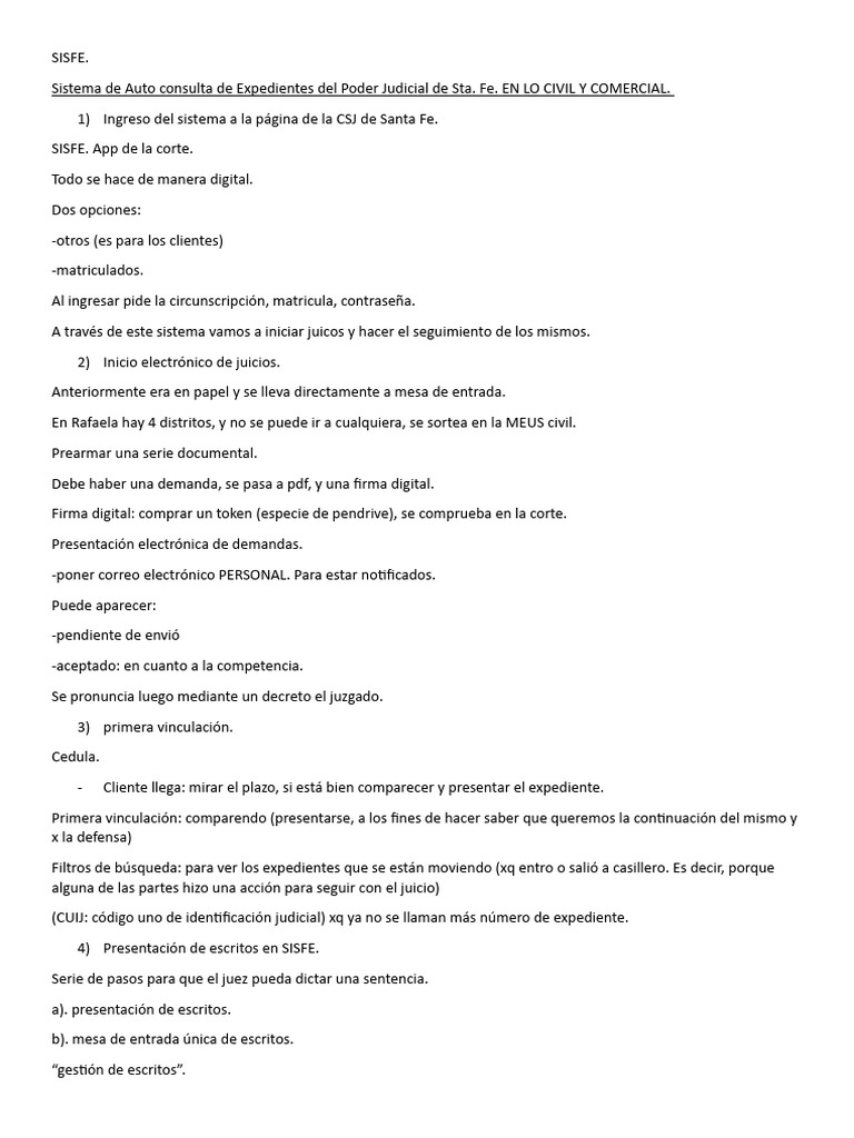 Sistema SISFE: Gestión Electrónica Judicial | PDF | Derecho | Informática