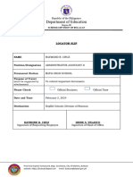 Locator Slip - Division Office