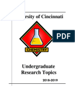 Undergraduate Research Topics 2018