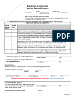 PCHS Teacher Assistant Contract Form