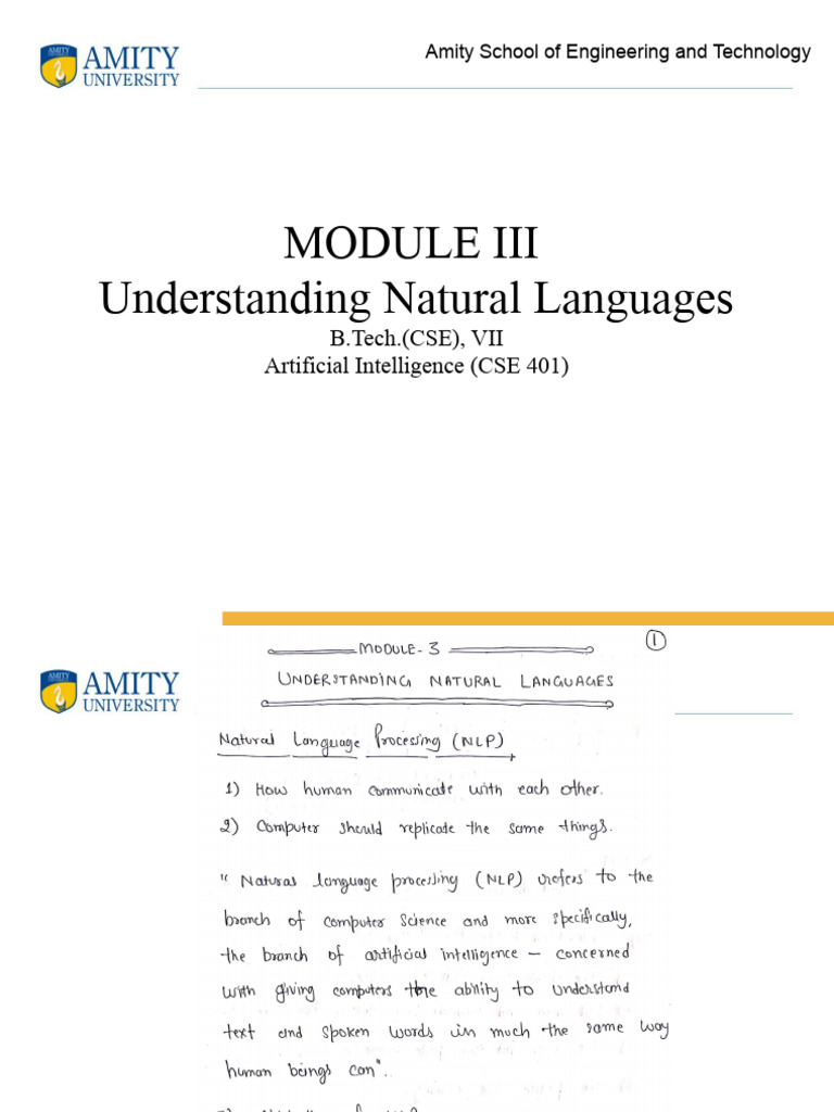 Unit 3 Notes Part 1 Pdf Parsing Part Of Speech