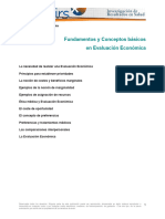 Fundamentos y Conceptos Básicos en Evaluación Economica