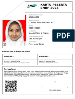 Kartu Peserta SNBP 2024: 424080860 Claura Anggoro Putri 0069483686 Sma Negeri 1 Ciniru Kab. Kuningan Prov. Jawa Barat