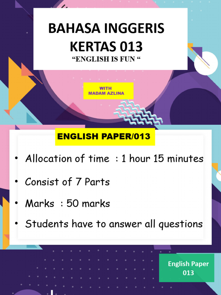 English Paper 013 Pdf