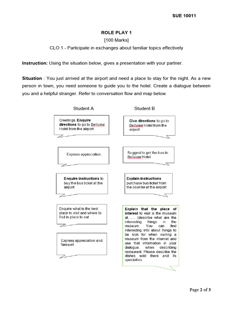 Sue 10011 Roleplay 1 (35%) | PDF | Games & Activities | Foreign ...