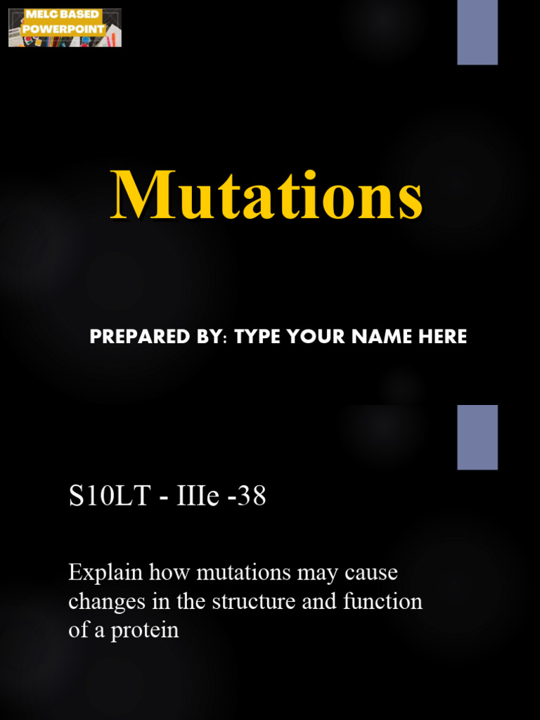 G10 Science Q3 - Week 4 - Mutation | PDF | Mutation | Point Mutation