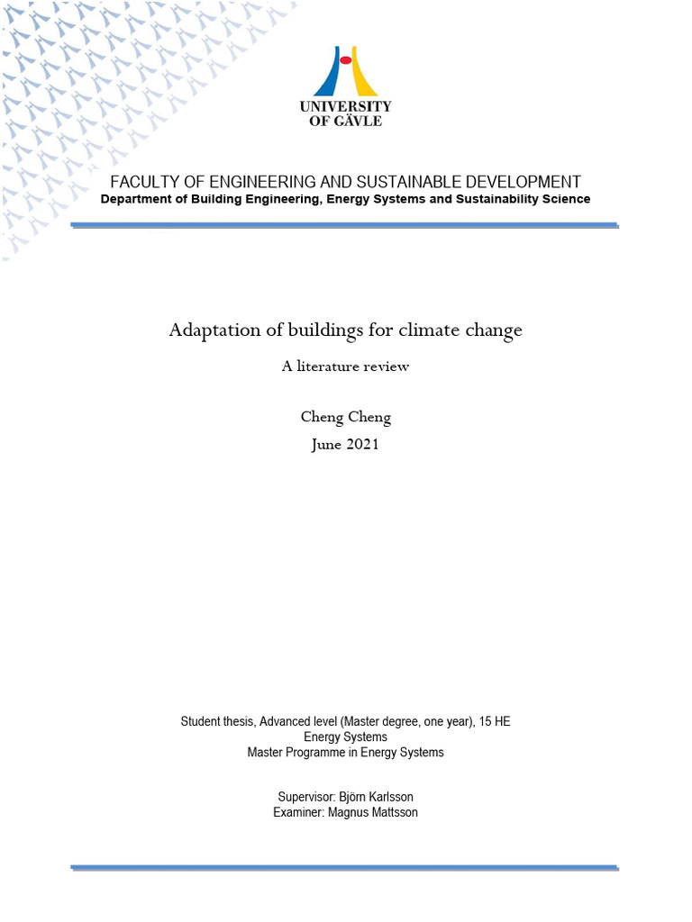 Climate Change Adaptation in Buildings | PDF | Climate Change | Climate ...