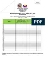 Annexes G - Attendance Sheet